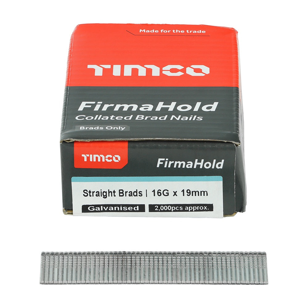 FirmaHold 19mm 16 Gauge 2000 Straight Collated Brad Nails