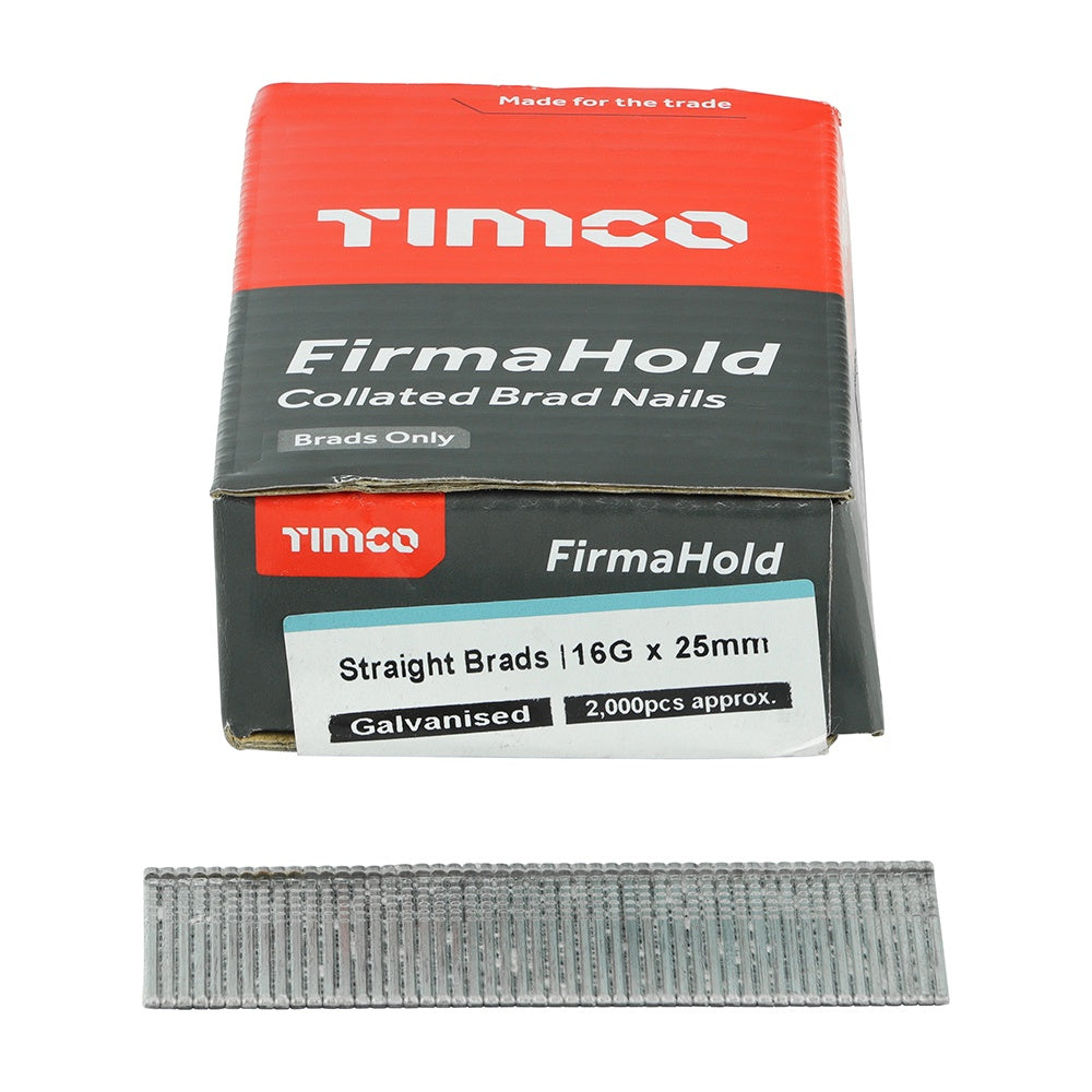 FirmaHold 25mm 16 Gauge 2000 Straight Collated Brad Nails