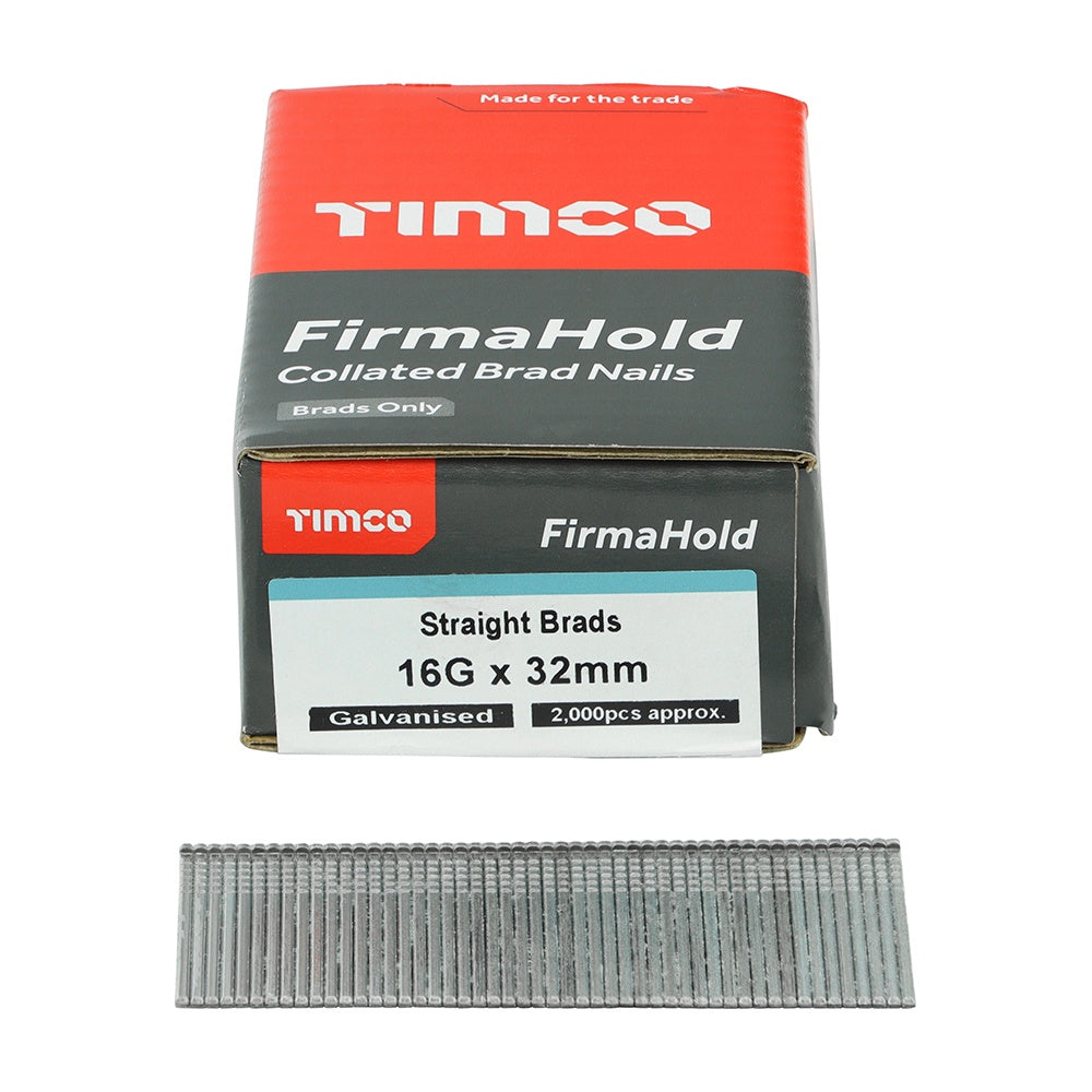 FirmaHold 32mm 16 Gauge 2000 Straight Collated Brad Nails