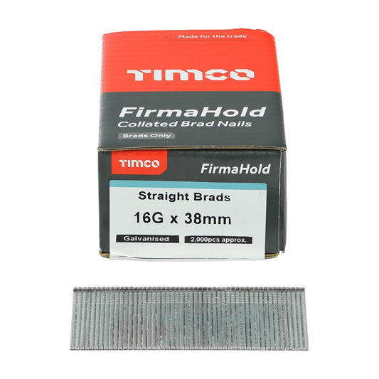 FirmaHold 38mm 16 Gauge 2000 Straight Collated Brad Nails