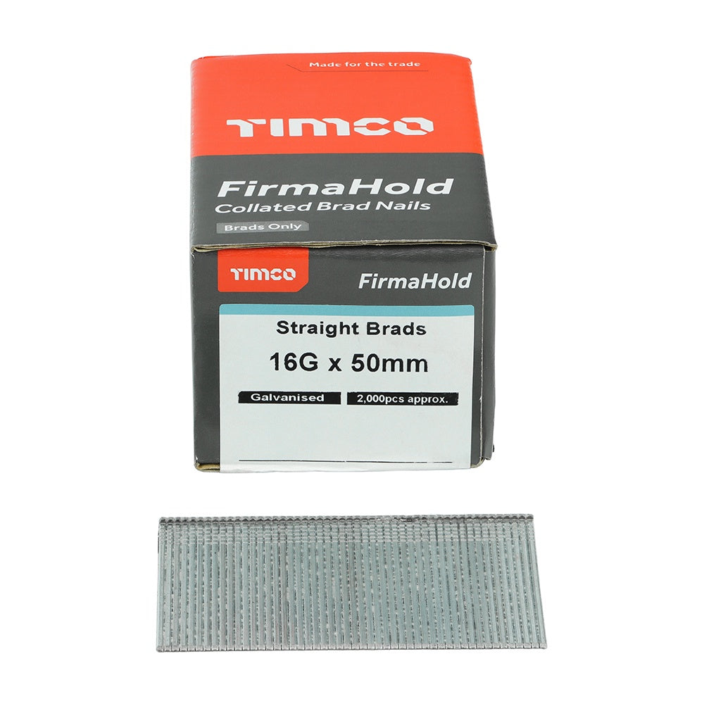 FirmaHold 50mm 16 Gauge 2000 Straight Collated Brad Nails