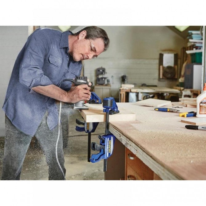 Irwin Twin Pack Quick Grip Bar Clamp 300mm Fast & Versatile Clamping Solution XMS24CLAMPS