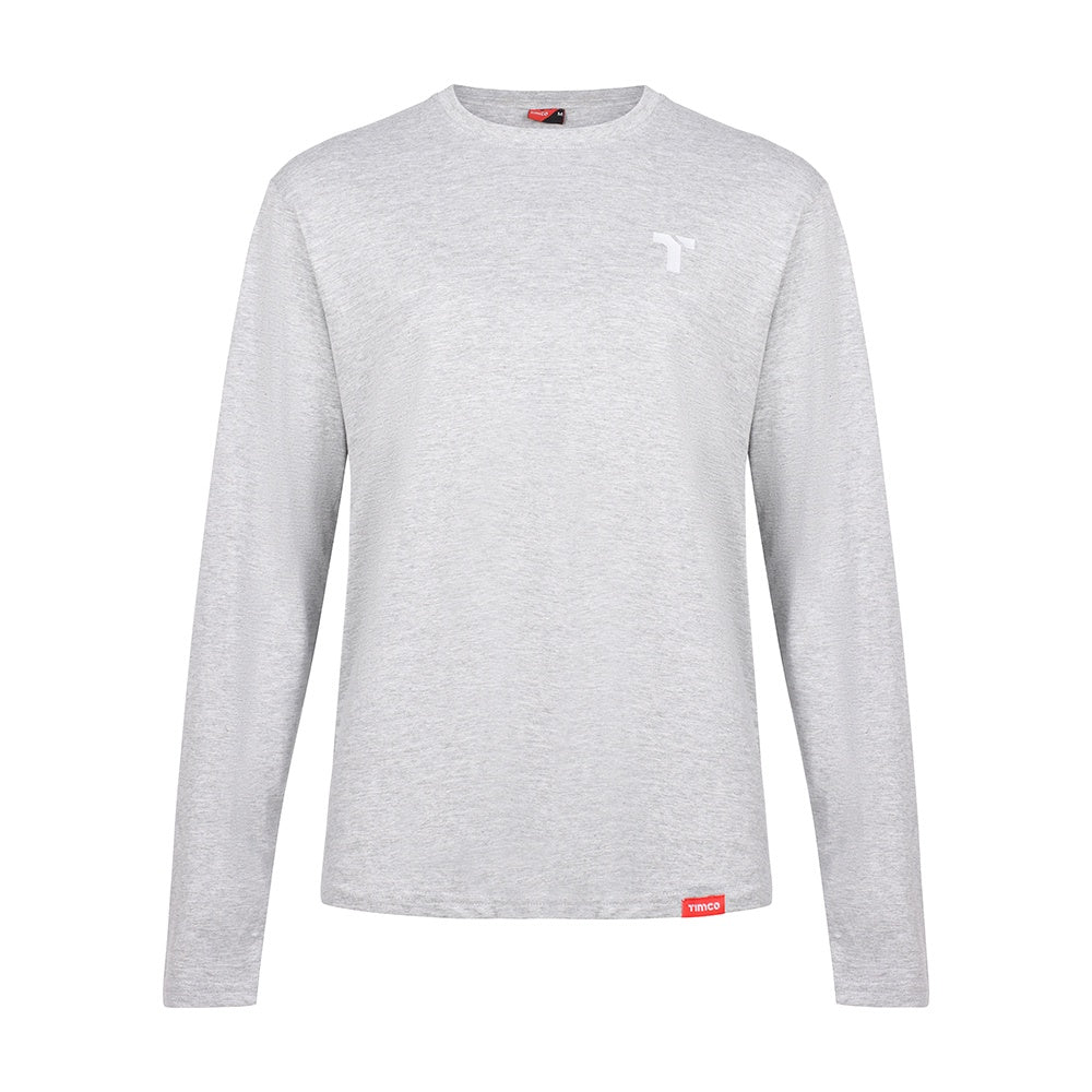 Timco Long Sleeve Trade T-Shirt Classic fit Extra-Large Grey LSTTMIXXL