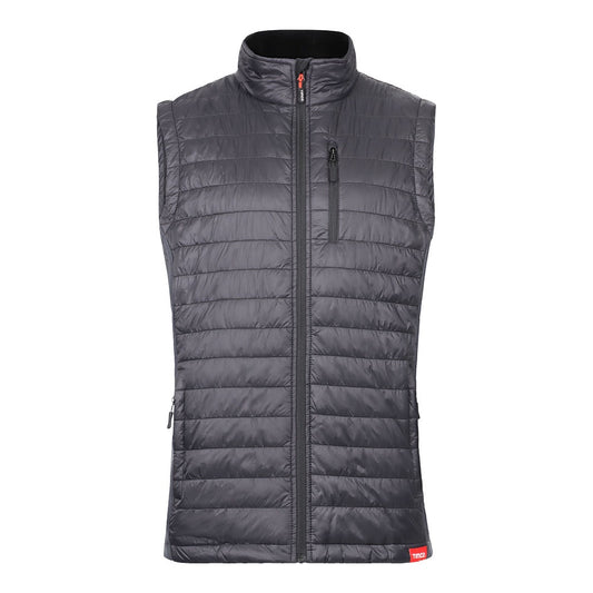 Timco Padded Bodywarmer Grey/Black Front Zip Soft Line Collar Large