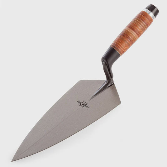 Marshalltown 19L 10in Pattern Brick Trowel Leather Handle M1910L