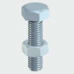 Timco 6 x 20mm Hex Set & Hex Nut BZP M6 (100/TimBag) 620SNZB