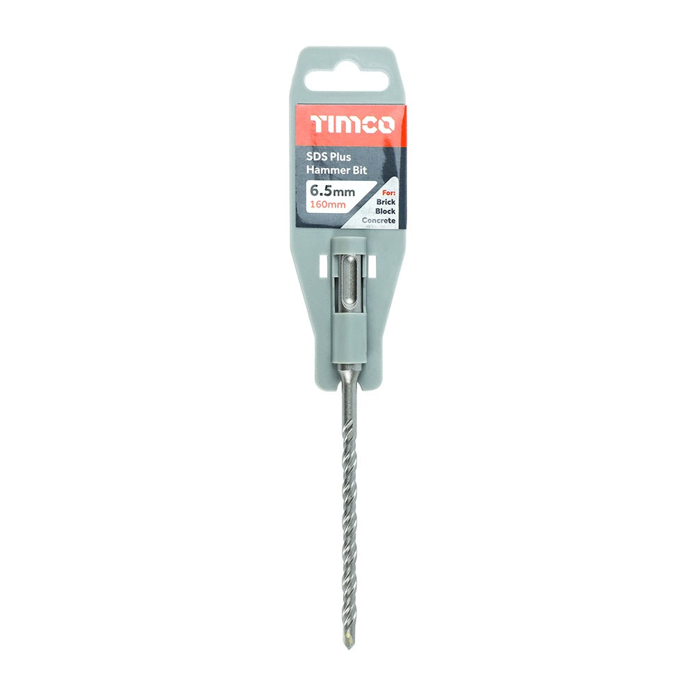 Timco 6.5 x 160mm SDS Plus Hammer Bit Fully Heat Treated SDS65160