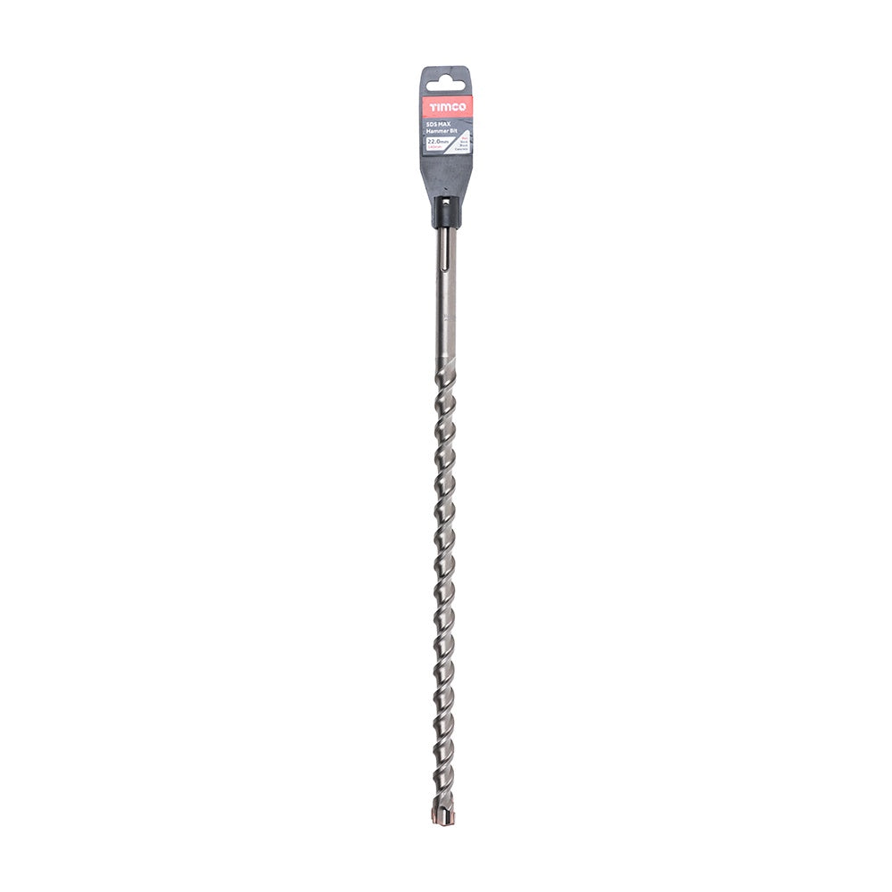 Timco Addax 22 x 540mm SDS Max Hammer Bit Narrow Angle 4-cutter Head SDSM22540