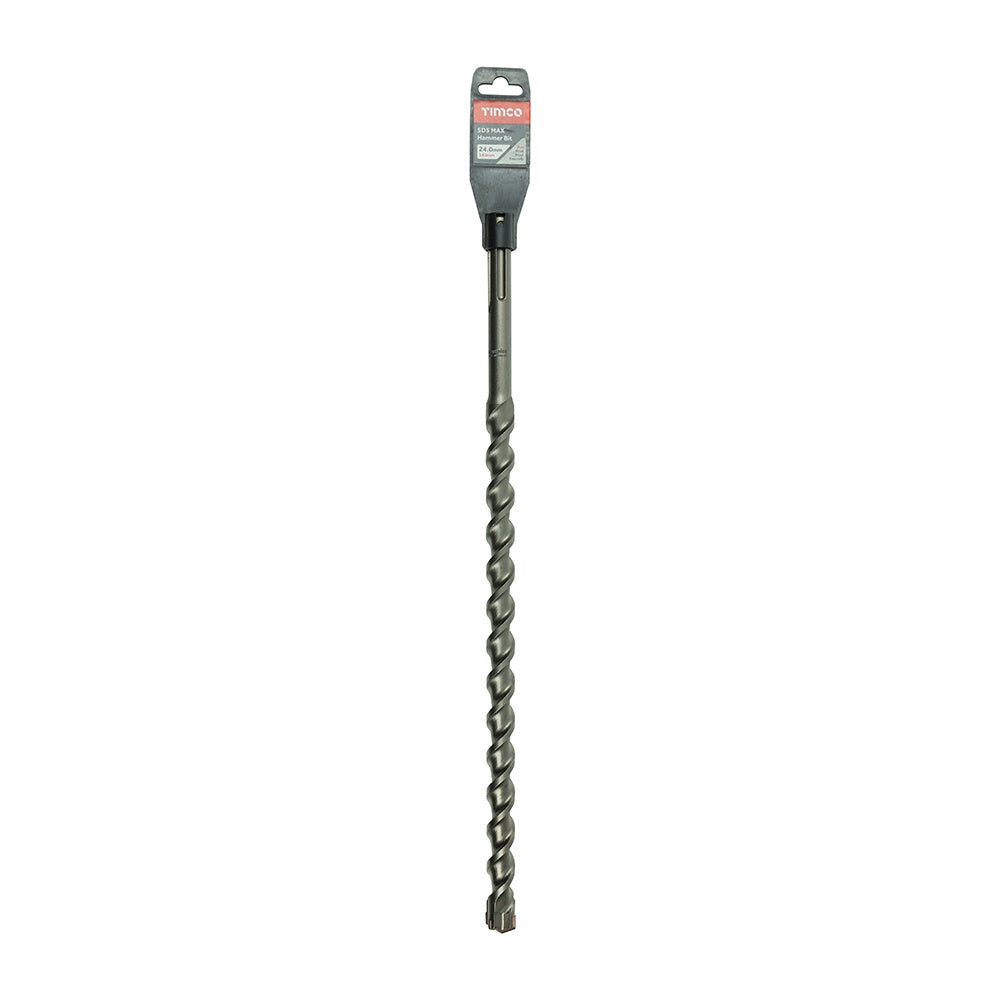 Timco Addax 24 x 540mm SDS Max Hammer Bit Narrow Angle 4-cutter Head SDSM24540