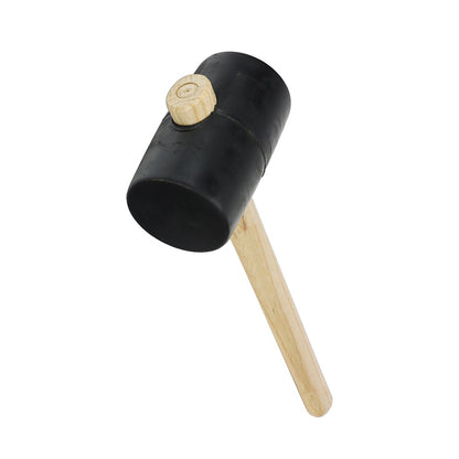 Timco 24oz Rubber Mallet Solid Black Rubber Head Ash Wood Handle 468268