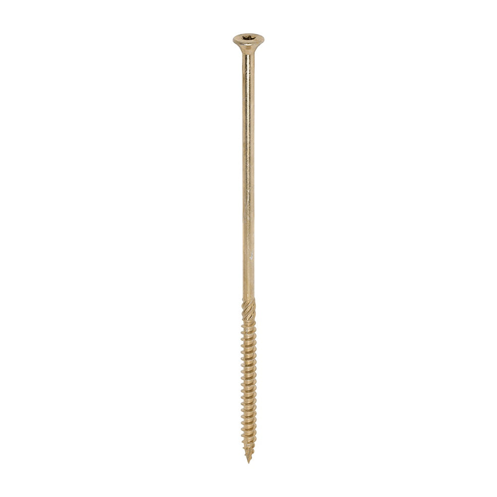 Timco 8.0 x 225mm C2 Clamp-Fix TX Double Countersunk with Ribs Twin-Cut Yellow 80225C2C