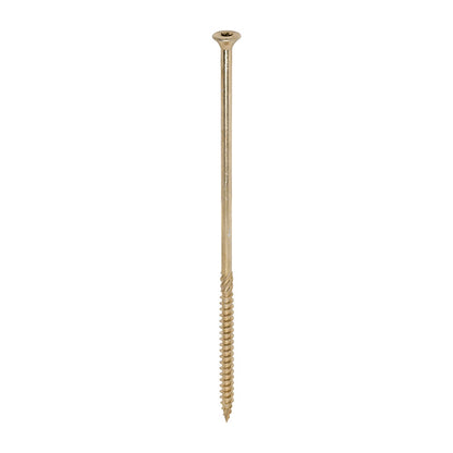 Timco 8.0 x 225mm C2 Clamp-Fix TX Double Countersunk with Ribs Twin-Cut Yellow 80225C2C