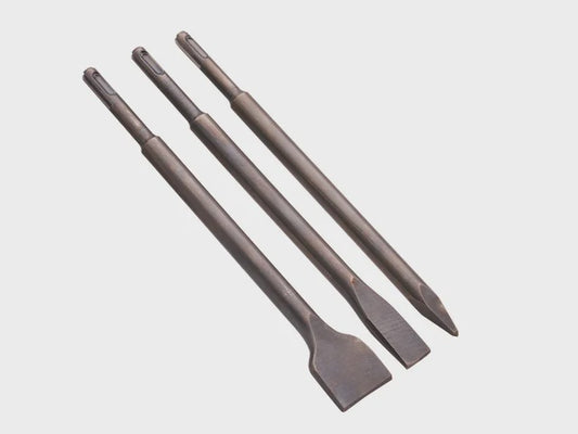 Faithfull 3 Piece SDS+ Chisel Bit Set Concrete & Masonry XMS25SDSSET