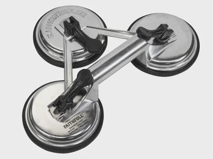 Faithfull Triple Pad Heavy-Duty Aluminium Pro Suction Lifter FAISUCPAD3P