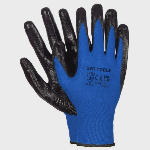 Super Nitrile Grip Gloves Pack of 12 Size 10 (XL)