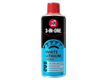 3-IN-ONE White Lithium Spray Grease 400ml HOW44016
