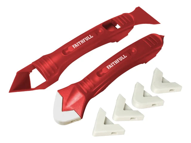 Faithfull Two Piece Multi-functional Silicone Scraper Kit Looking Finish FAITLSILKIT