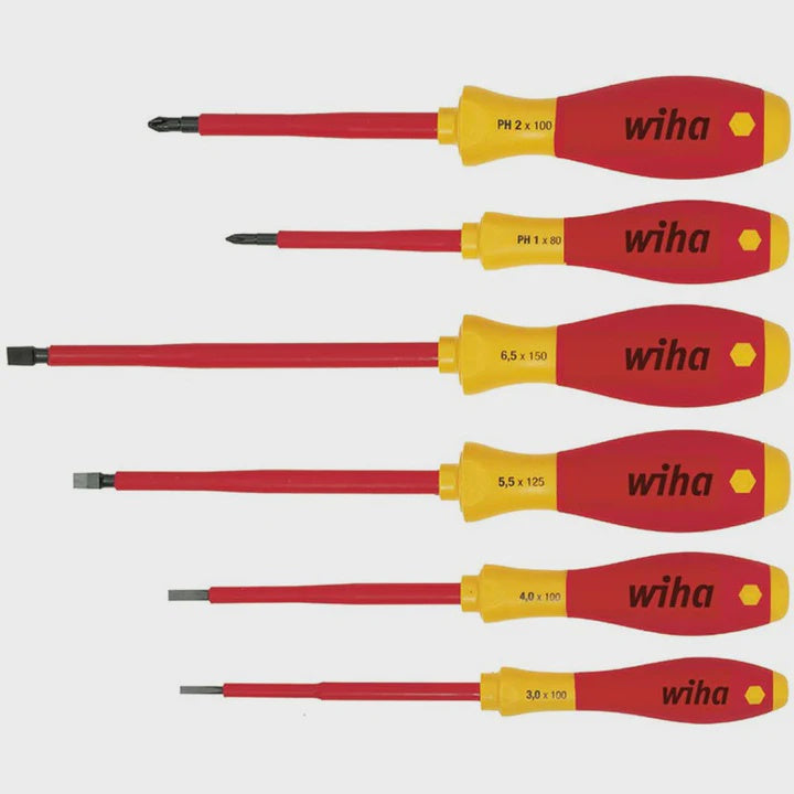 Wiha Slotted Philips Screwdriver Set 6 Piece WHA-00833