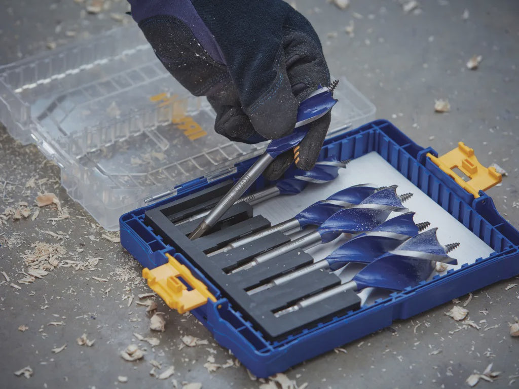 Irwin IRWIW4042202 Blue Groove 6X Wood Bit Set, 6 Piece
