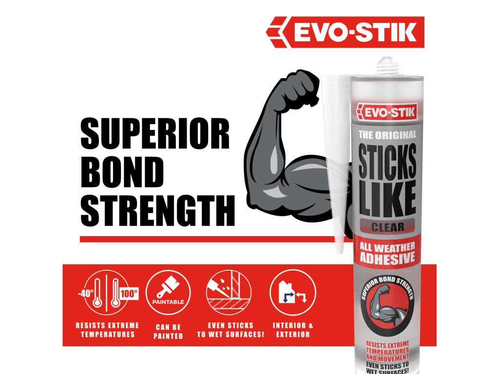 Evo-stick Sticks Like Adhesive Clear 290ml EVO663824