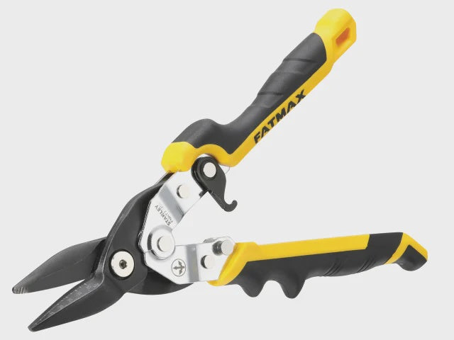 Stanley STA073756 FatMax Yellow Ergo Aviation Snips Straight Cut 250mm (10in)