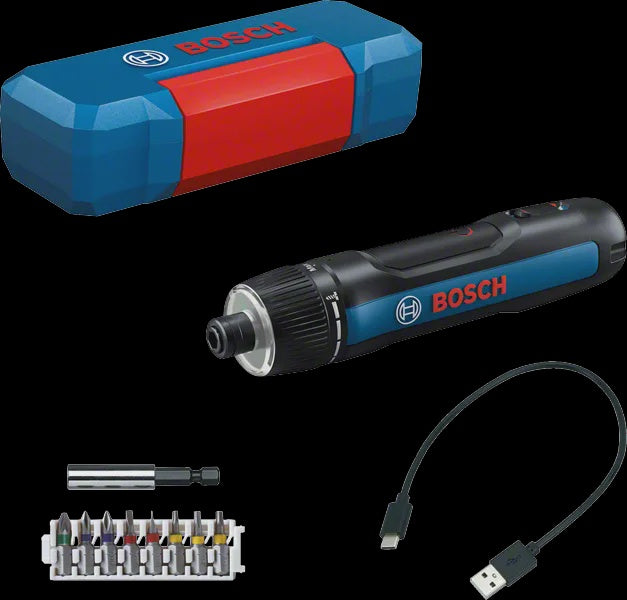 Bosch Go Professional 3.6V Screwdriver with 8 Piece Bit Set in Case 06019H2201