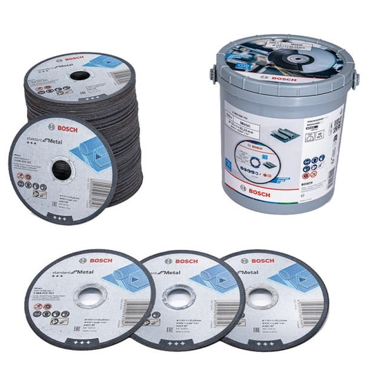 Bosch PRO Stainless Steel and Metal Bonded Cutting Disc, 115 x 1 x 22.23 mm, Straight, 100 pcs
