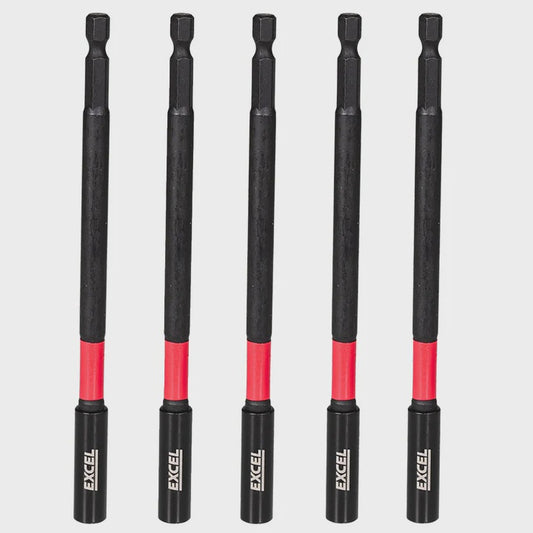 Excel 150mm Magnetic Impact Bit Holder with Blister Card Pack of 5