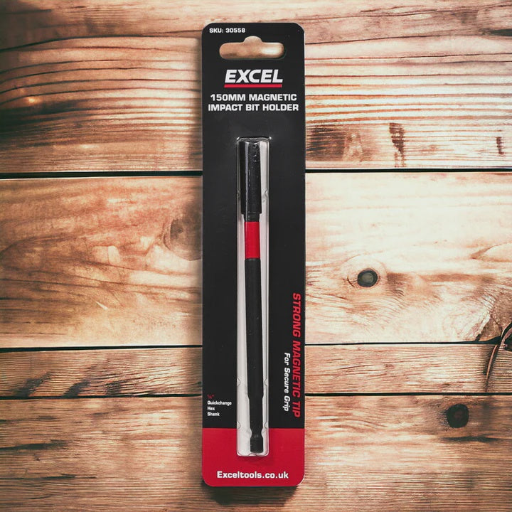 Excel 150mm Magnetic Impact Bit Holder with Blister Card Pack of 5