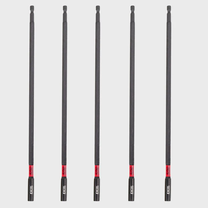 Excel 300mm Magnetic Impact Bit Holder with Blister Card Pack of 5