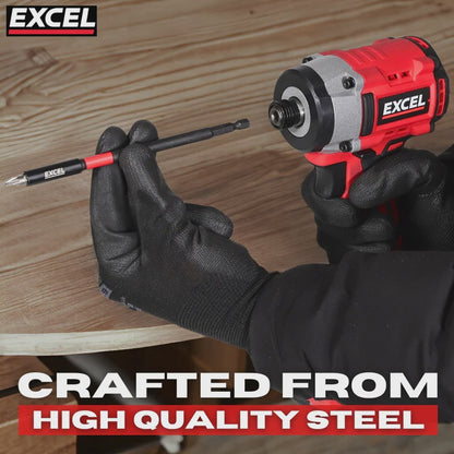 Excel 150mm Magnetic Impact Bit Holder with Blister Card Pack of 3