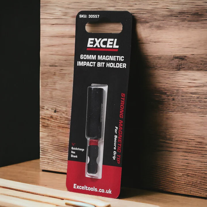 Excel 60mm Magnetic Impact Bit Holder Pack of 3