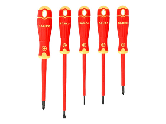 Bahco B220.005 VDE Insulated Screwdriver 5 Piece Set  Slotted/Phillips 1000V BAH220005