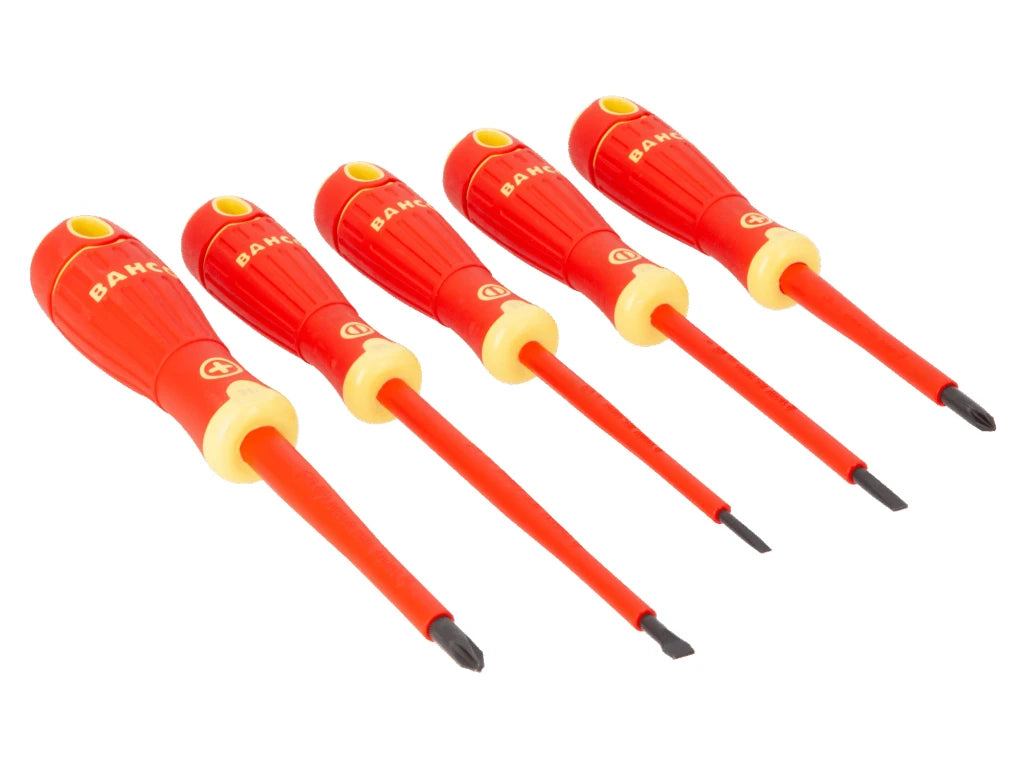 Bahco B220.005 VDE Insulated Screwdriver 5 Piece Set  Slotted/Phillips 1000V BAH220005