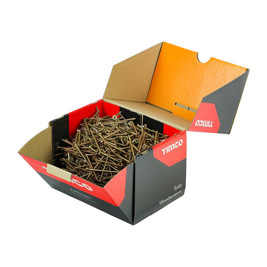 Timco 4.0 x 60mm Solo Chipboard & Woodscrews Industry Pack PZ Double Countersunk Yellow