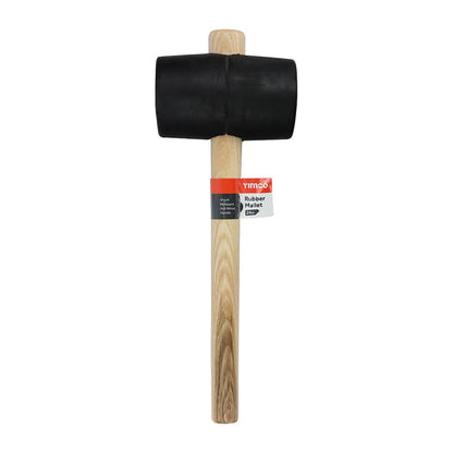 Timco 24oz Rubber Mallet Solid Black Rubber Head Ash Wood Handle 468268