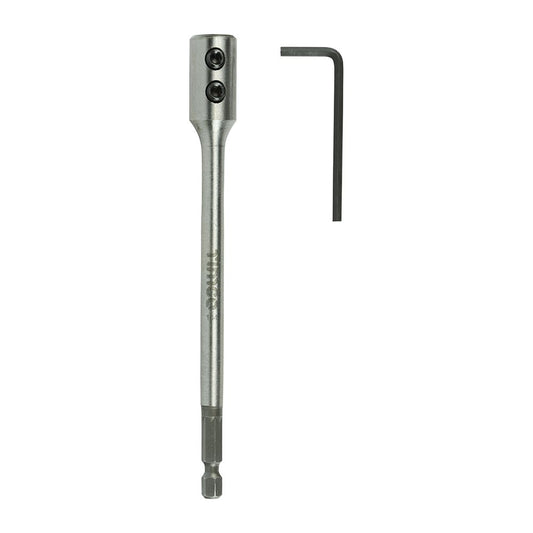 Timco 150mm / 1/4" Flat Wood Bit Extension Rod with Allen Key FBEQR150