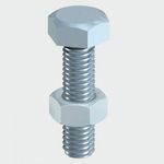 Timco 6 x 25 mm Hex Set & Hex Nut BZP M6 (100/TimBag) 625SNZB
