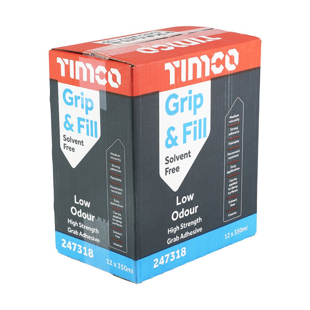 Timco 350ml Multi-Fix Grip & Fill Solvent S-Free White 247318