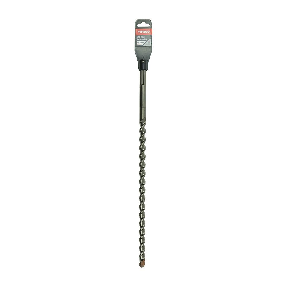 Timco Addax 18 x 540mm SDS Max Hammer Bit Narrow Angle 4-cutter Head SDSM18540