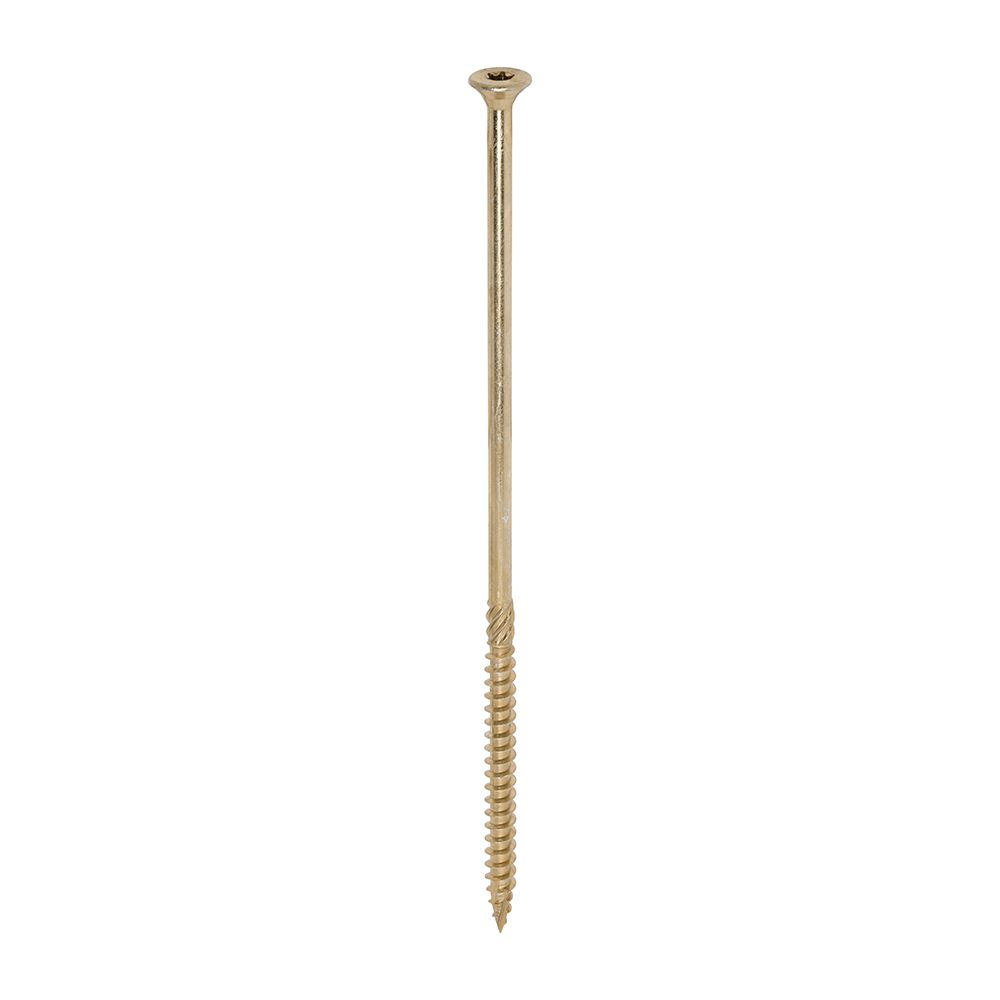 Timco 8.0 x 225mm C2 Clamp-Fix TX Double Countersunk with Ribs Twin-Cut Yellow 80225C2C