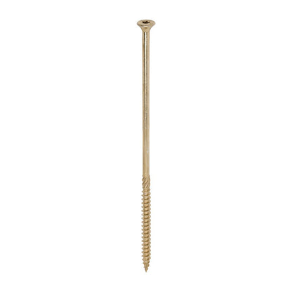 Timco 8.0 x 225mm C2 Clamp-Fix TX Double Countersunk with Ribs Twin-Cut Yellow 80225C2C