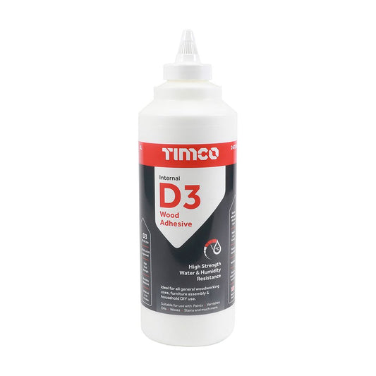 Timco High Strength D3 Wood Adhesive 1L Resin Glue Bonding Fast Cure 247258