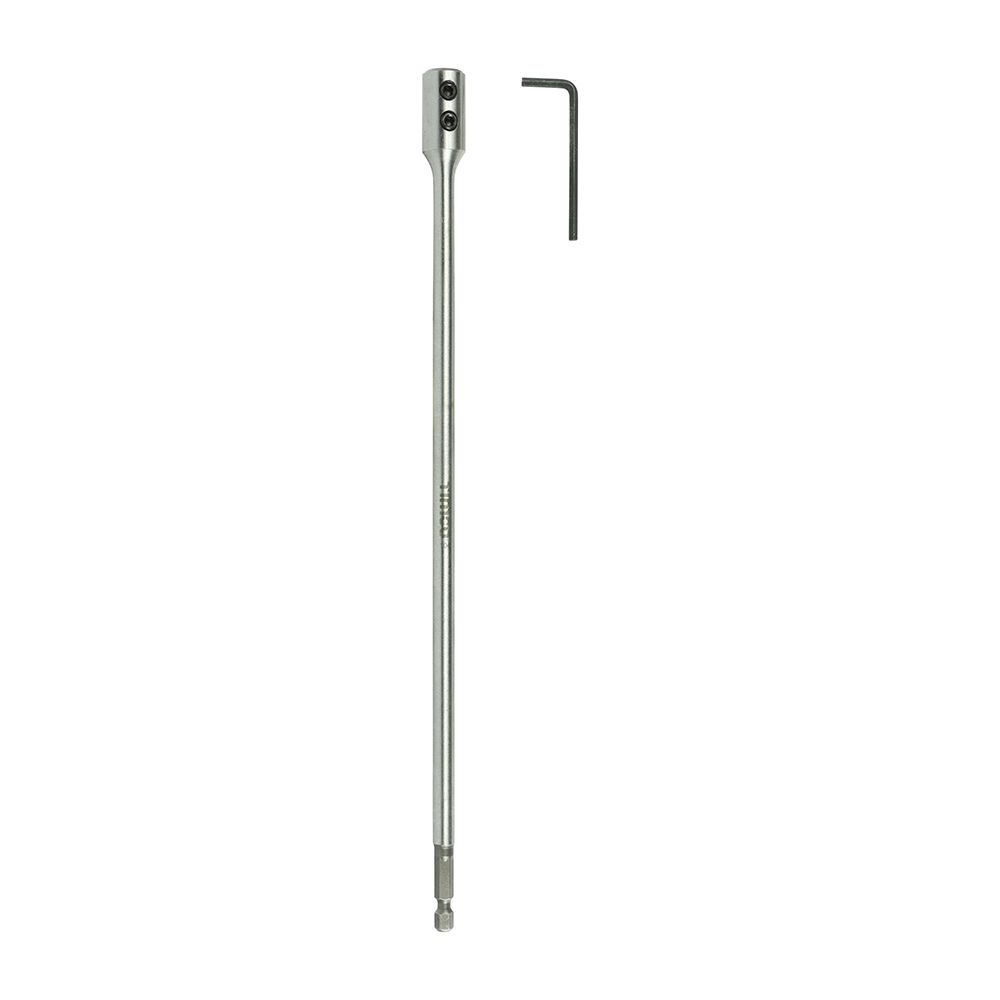 Timco 300mm / 1/4" Flat Wood Bit Extension Rod with Allen Key FBEQR300