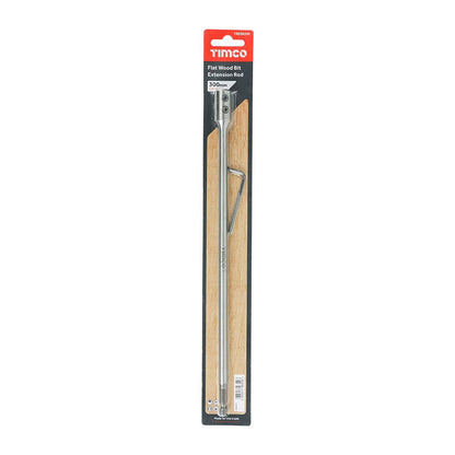 Timco 300mm / 1/4" Flat Wood Bit Extension Rod with Allen Key FBEQR300