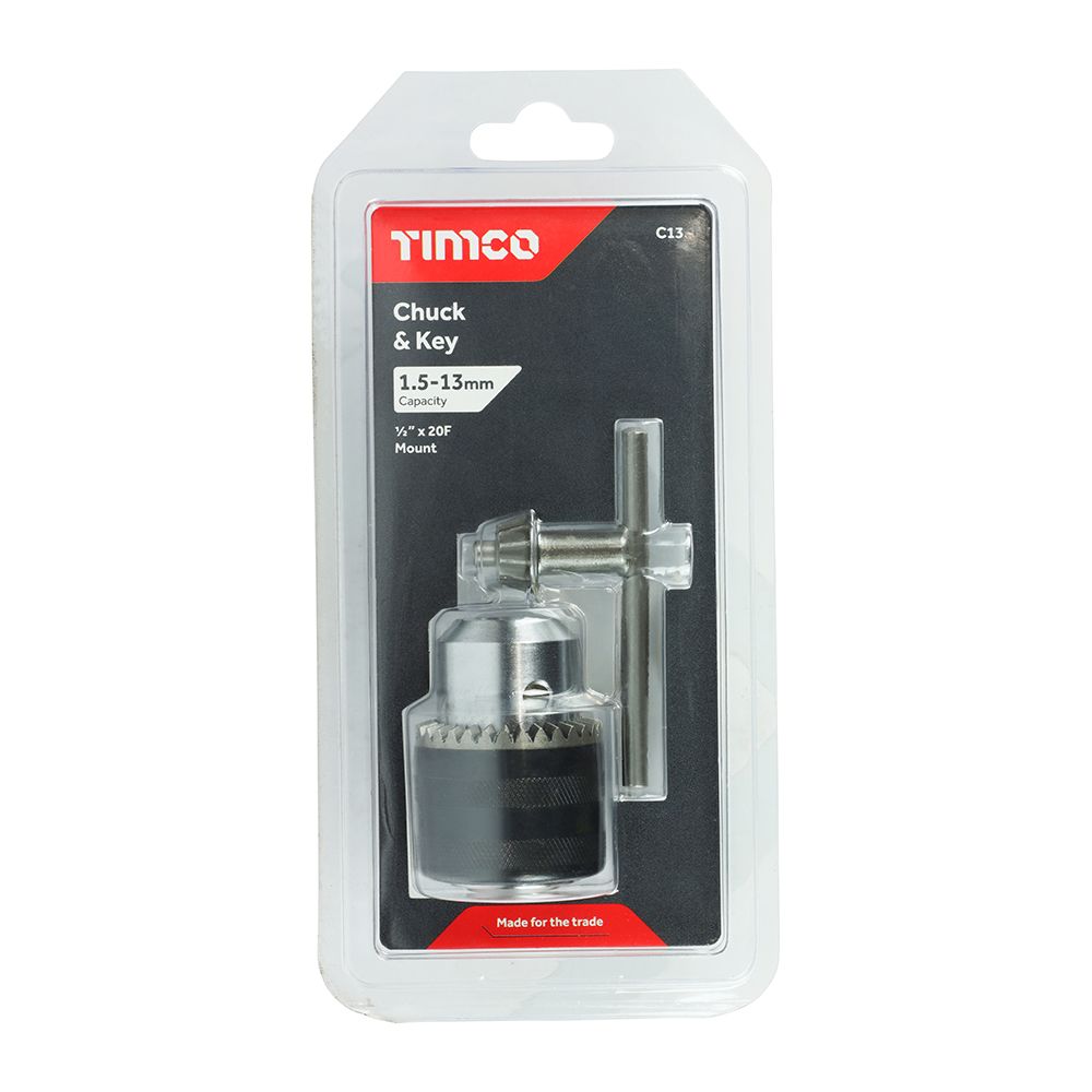 Timco Addax 1/2" Chuck & Key Set Traditional Keyed Chuck C13
