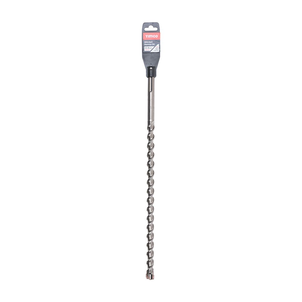 Timco Addax 22 x 540mm SDS Max Hammer Bit Narrow Angle 4-cutter Head SDSM22540