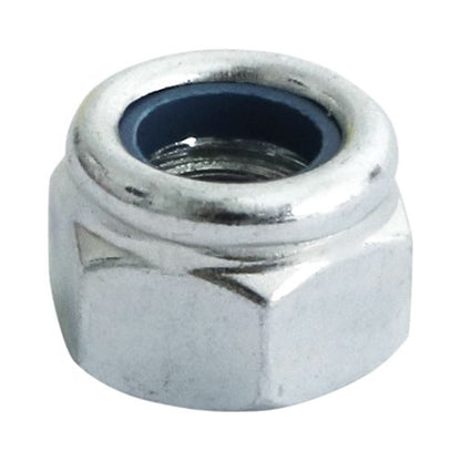 Timco M16 Nylon Nut DIN 982 BZP Type P Zink Plated (4/Tim Pack) 16NPP