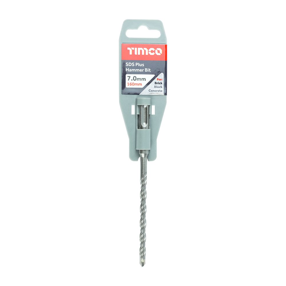Timco 7 x 160mm SDS Plus Hammer Bit Fully Heat Treated SDS7160
