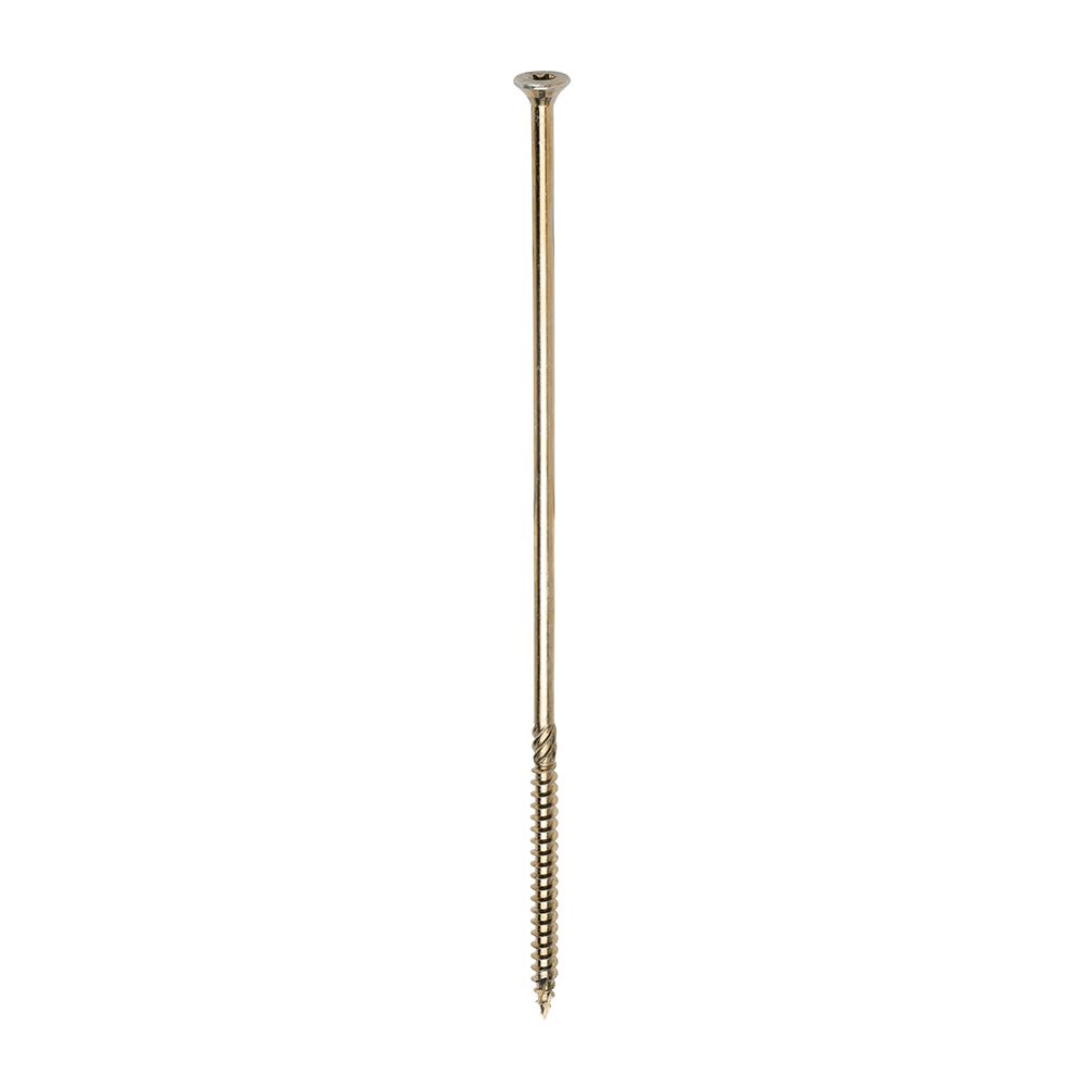 Timco 8.0 x 275mm C2 Clamp-Fix TX Double Countersunk with Ribs Twin-Cut Yellow 80275C2C